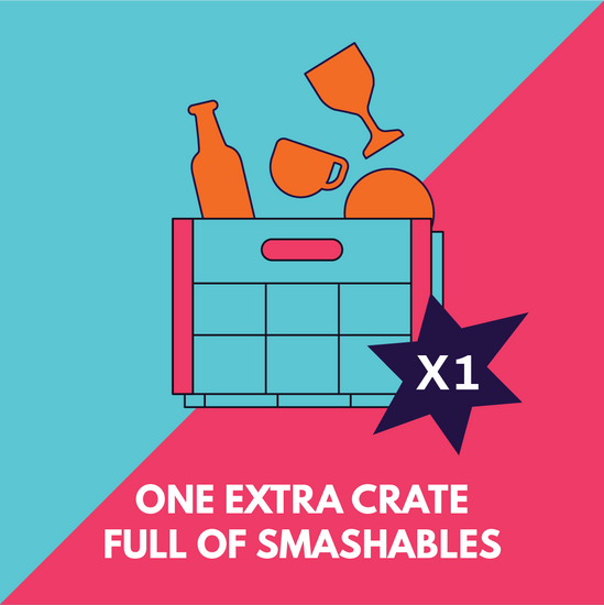 One extra crate full of smashables - The Smash Room, Melbourne